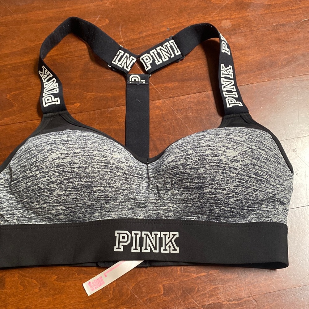 Pink sports bra